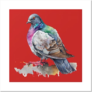 Watercolor Pigeon 3.0 Posters and Art